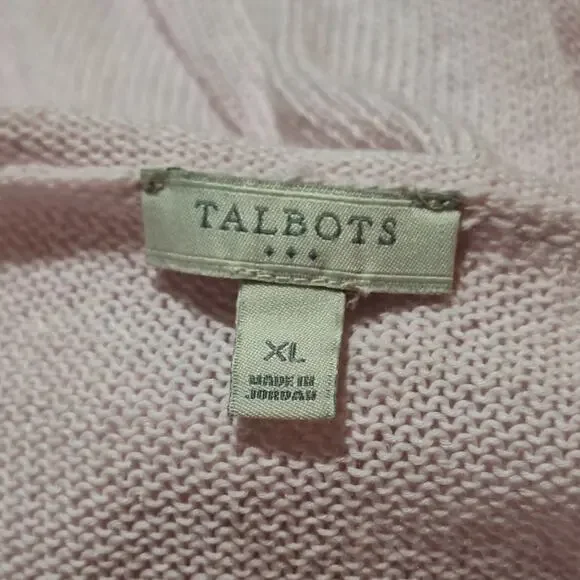 Talbots Sweater Women's XL Pink Lightweight Spring Summer Classic Preppy Retro - Picture 2 of 7